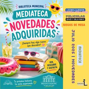 Novedades Mediateca Julio 2026 Biblioteca Señorío de Illescas