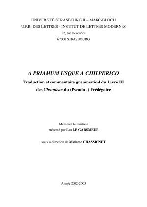 mémoire maîtrise Lettres (2003)