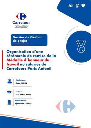 Projet 1 Organiser Une Ceremonie De Remise Des Medailles D'honneur Du Travail