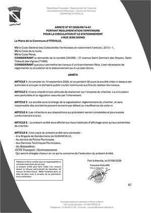 Arrêtést 2026 09 14 61 Caurisbtp 4rue Jean Giono Signe 1