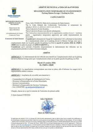 Am N°2026 265 Stat Parking Ferrage Parking Les Prés Cafés Parents