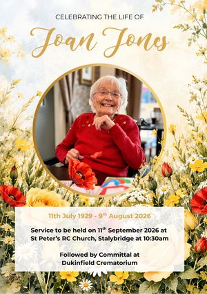 Joan Jones Order Of Service Booklet