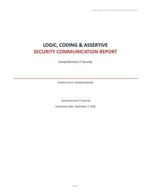 Logic Coding Security Report Sdbd