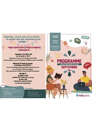 Programme Espace Rencontre Foirail Septembre 26