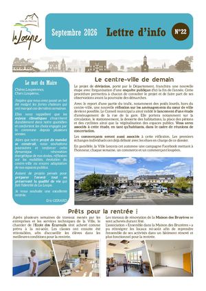Lettre Info Ville La Loupe N°22 Septembre 2026