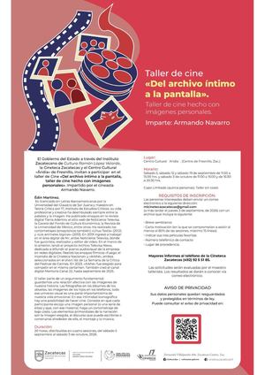 Taller "Del archivo Íntimo a la pantalla"