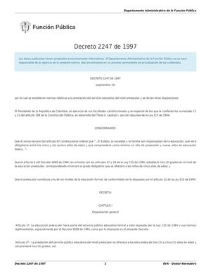 Decreto 2247 De 1997
