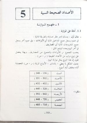 الأعداد الصحيحة النسبية الرياضيات الكتاب المدرسي السنة الثالثة من التعليم المتوسط السنة الدراسية 1985 1986 الجزائر الأستاذ رمضاني مراد