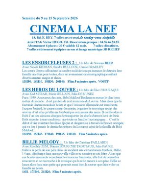Programme Cinéma La Nef Grenoble Semaine Du 9 Au 15 Septembre 2026