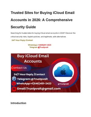 Trusted Sites For Buying I Cloud Email Accounts In 2026 A Comprehensive Security Guide