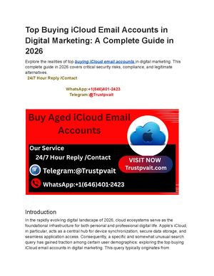 Top Buying I Cloud Email Accounts In Digital Marketing A Complete Guide In 2026