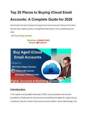 Top 20 Places To Buying I Cloud Email Accounts A Complete Guide For 2026