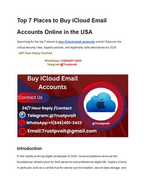 Top 7 Places To Buy I Cloud Email Accounts Online In The Usa