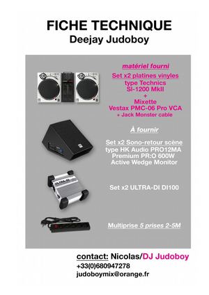 Fiche Tech Deejay Judoboy