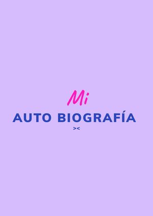 Mi Autobiografía
