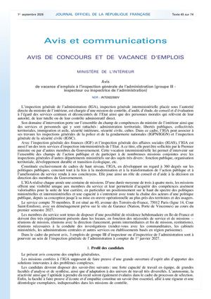 Appel à Candidature Groupe III