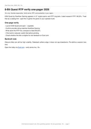8 Bit Quest Rtp Verify 2026