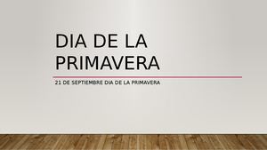 Dia De La Primavera