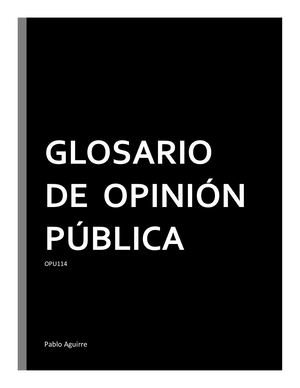 Glosario De Opinión Pública