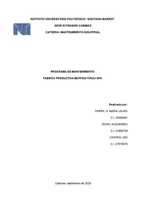 Programa De Mantenimiento