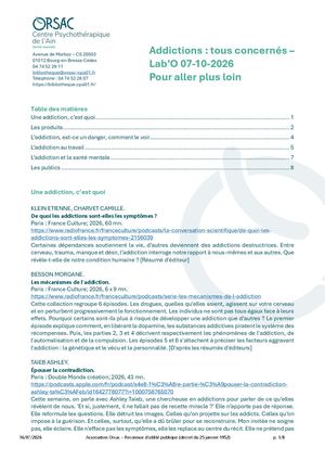 Addictions : tous concernés – Lab’O 07-10-2026
