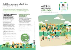 Dépliant Ambitions Communes Collectivités