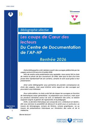 Bibliographie Sélective Du Choix Des Lecteurs Rentrée 2026
