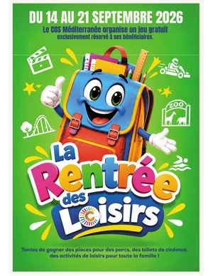 Jeu Concours COS Méditerranée : La Rentree Des Loisirs / Septembre2026