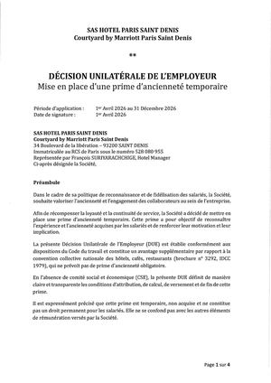 Due Prime Ancienneté 2026