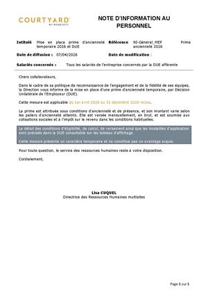 Parsd Ni Général Mep Prime Ancienneté 2026