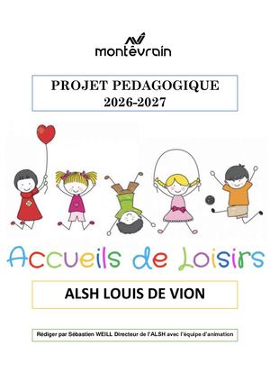 Projet pédagogique ALSH Louis DE VION 2026-2027