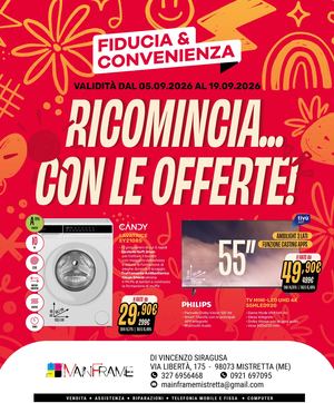 Volantino Fiducia & Convenienza Settembre Mainframe