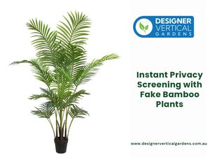Instant Privacy Screening With Fake Bamboo Plants