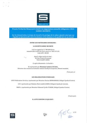 SECURITE Projet Désaccord NAO 2024signé.160125