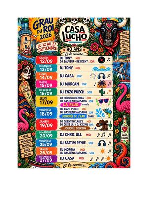 Casa Lucho Programme Fête Du Grau