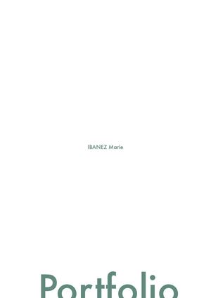 Portfolio Marie Ibanez
