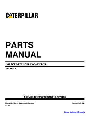 Caterpillar 301.7CR Service Repair Manual PDF