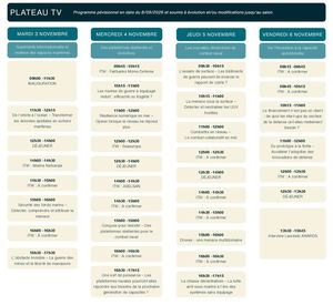 Programme Plateau Tv