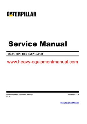 Caterpillar 302.5C Service Repair Manual PDF
