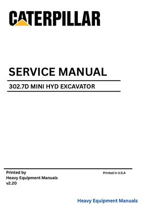 Caterpillar 302.7D Service Repair Manual PDF
