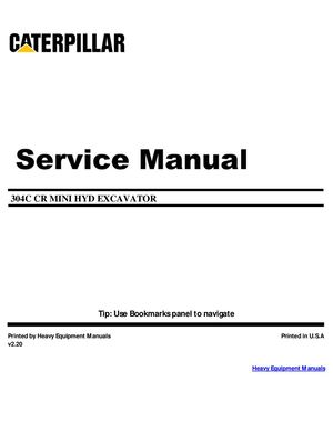 Caterpillar 304C CR Service Repair Manual PDF