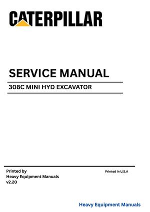 Caterpillar 308C Service Repair Manual PDF