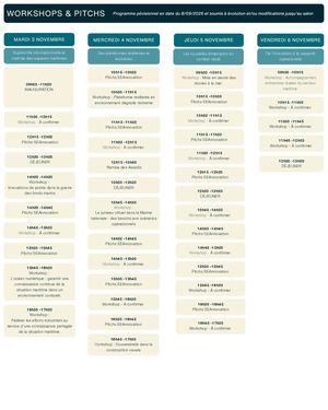 Programme Workshops Et Pitchs