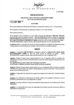 Arrêté n°273-2026