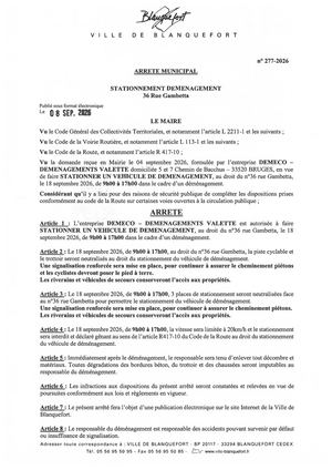 Arrêté n°277-2026