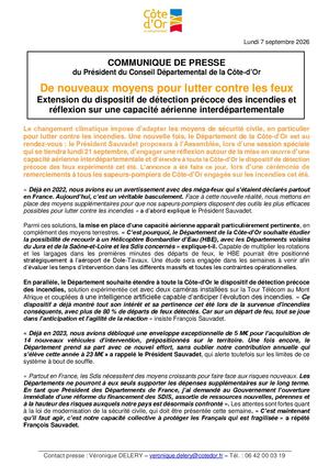 Capacité aérienne et dispositif de détection précoce des incendies