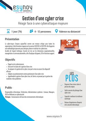 Esynov - Gestion De Crise 1 Jour