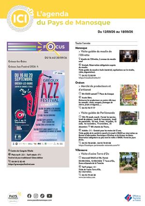 Agenda du Pays de Manosque / Du 12 au 18 septembre