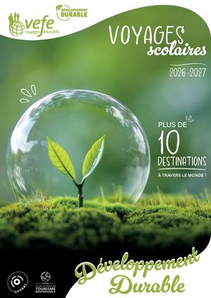 Brochure VEFE Voyages Éducatifs Développement Durable 2026-2027