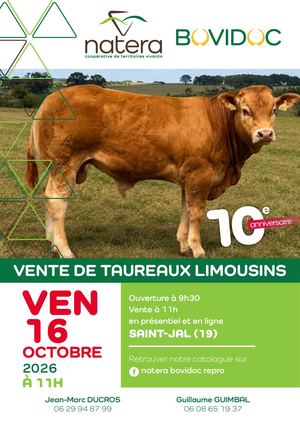 BOVIDOC natera - catalogue de vente St JAL 2026